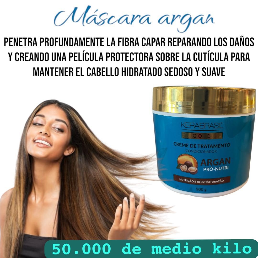 MASCARA CAPILAR KERABRASIL ARGAN DE 500GR