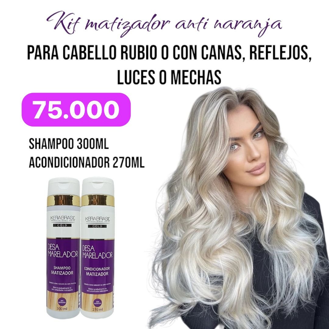 kit matizador Kerabrasil 300ml. Antinaranja