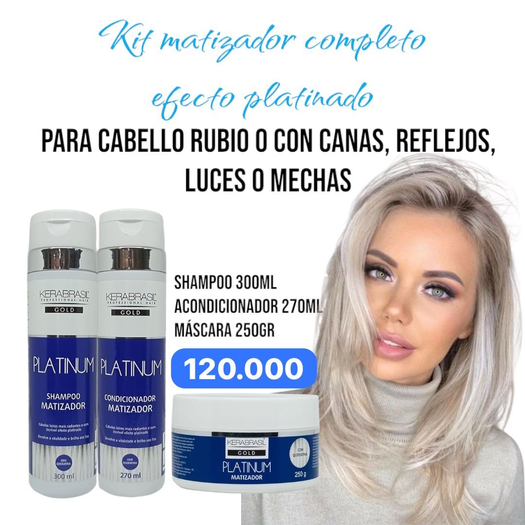KIT MATIZADOR KERABRASIL COMPLETO EFECTO PLATINUM