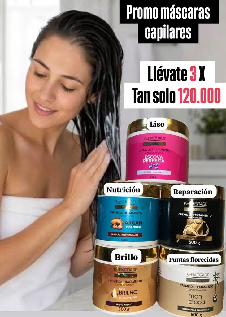 KITS DE MASCARAS CAPILARES KERABRASIL